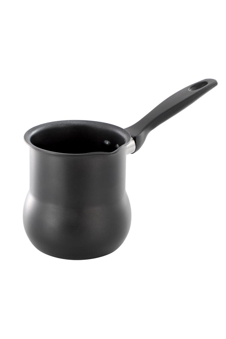 0.45 Quart Aluminum Nonstick Turkish Coffee Warmer in Black with Cool Touch Handle, Main, color, Black