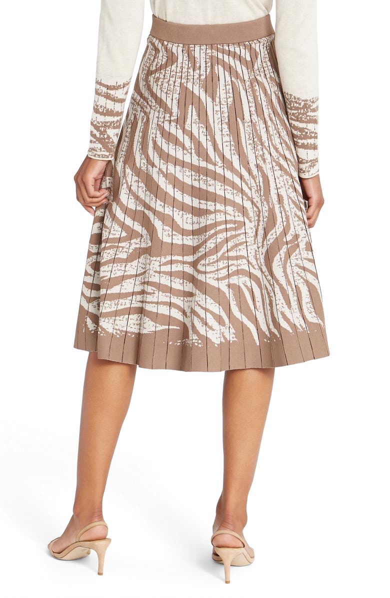 NIC+ZOE Show Your Stripes Zebra Pattern Knit Skirt, Alternate, color,