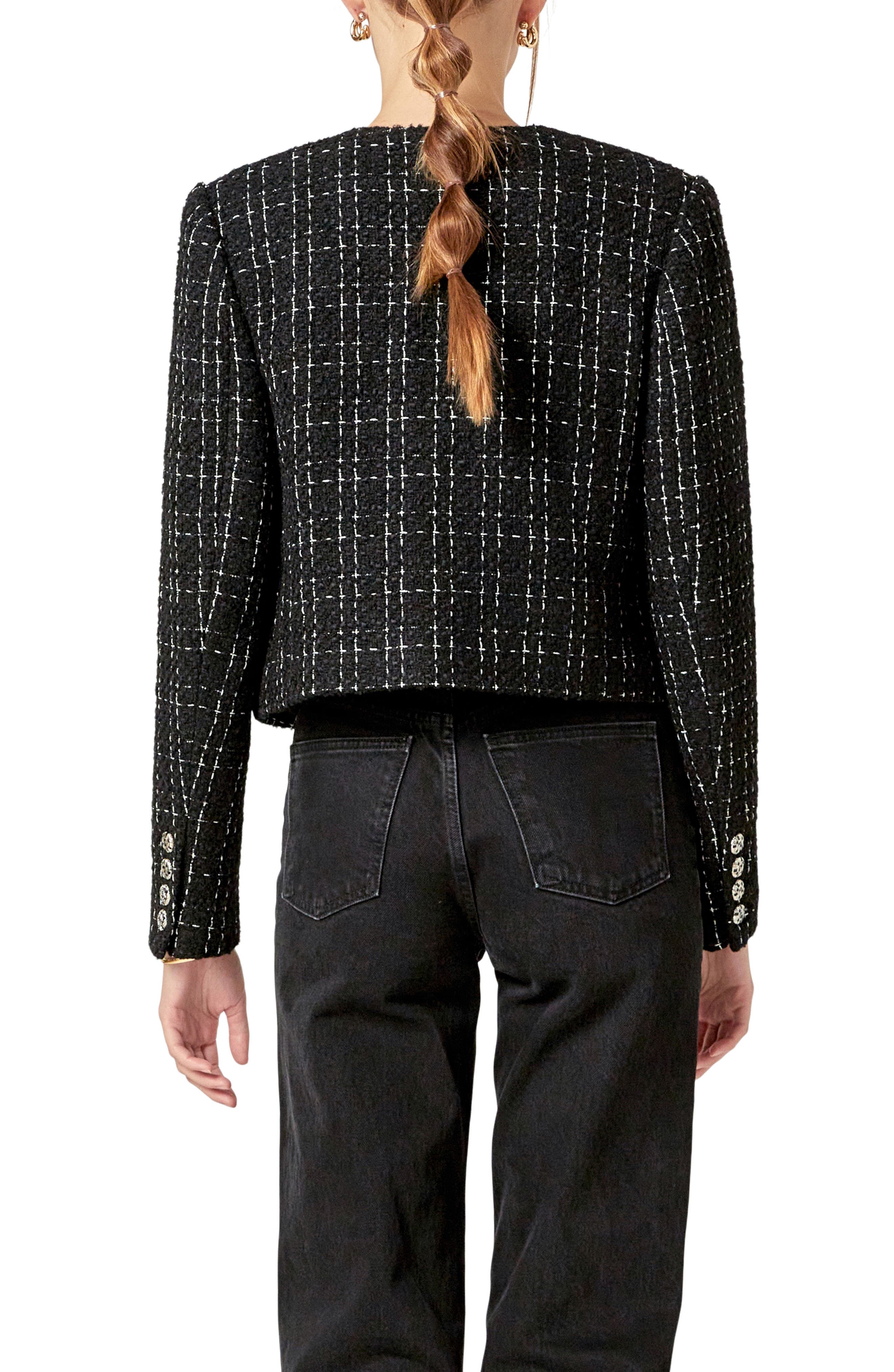 English Factory Windowpane Tweed Jacket | Nordstrom