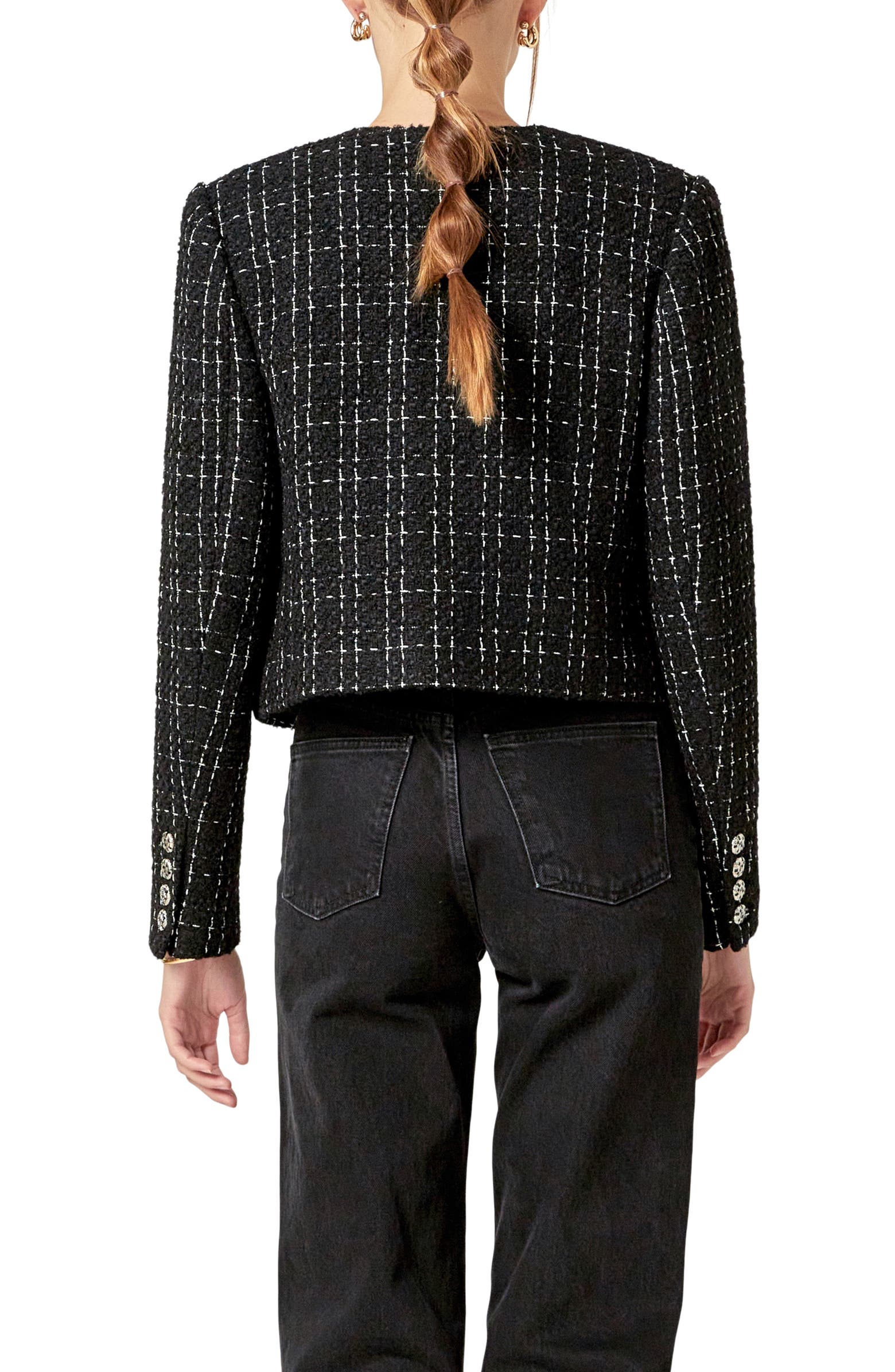English Factory Windowpane Tweed Jacket | Nordstrom