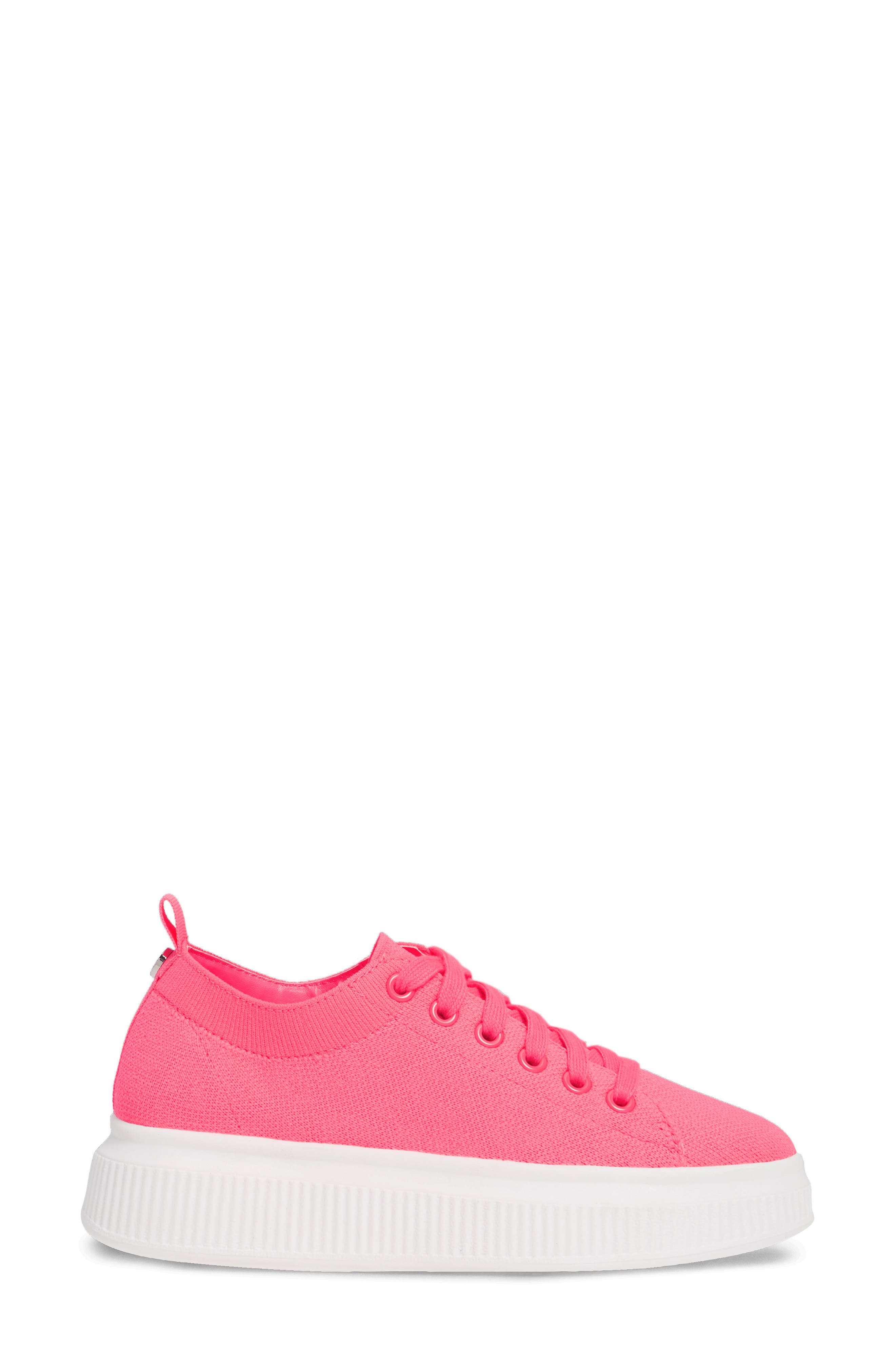 Sonny Sneaker, Alternate, color, NEON PINK FABRIC