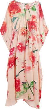 SAACHI Graceful Blossom Floral Print Cover-Up Kaftan