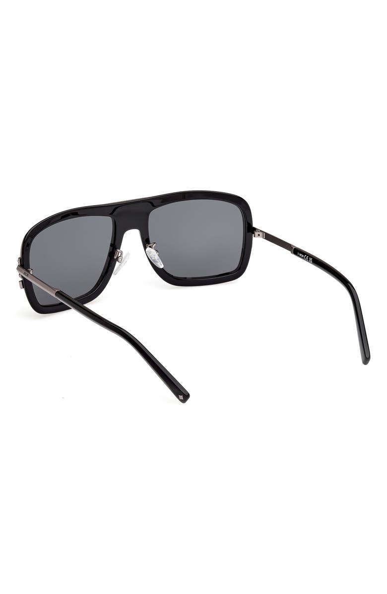 MCM 57mm Navigator Sunglasses, Alternate, color, Shiny Black / Smoke