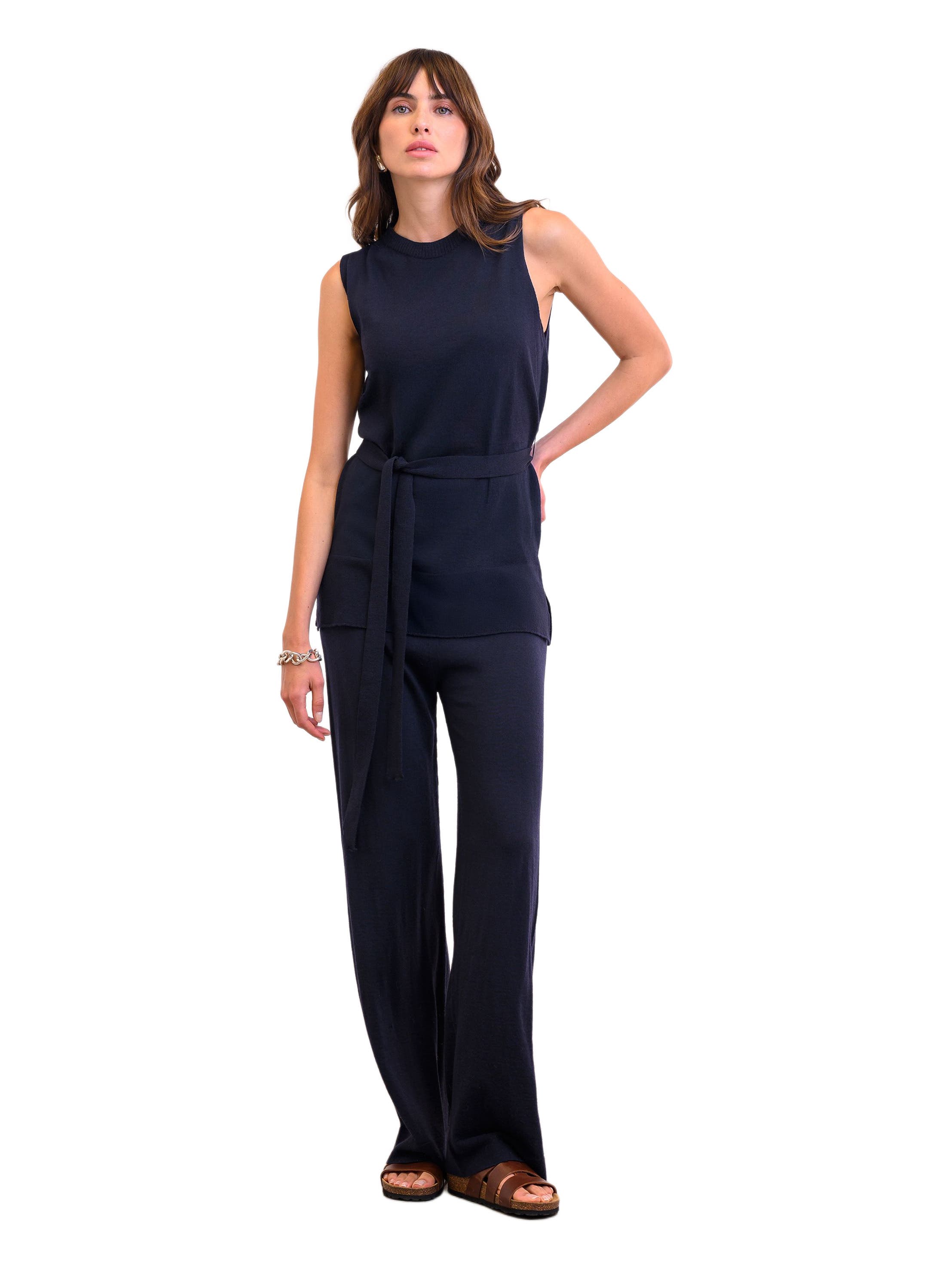 Fine Knit Sleeveless Tunic