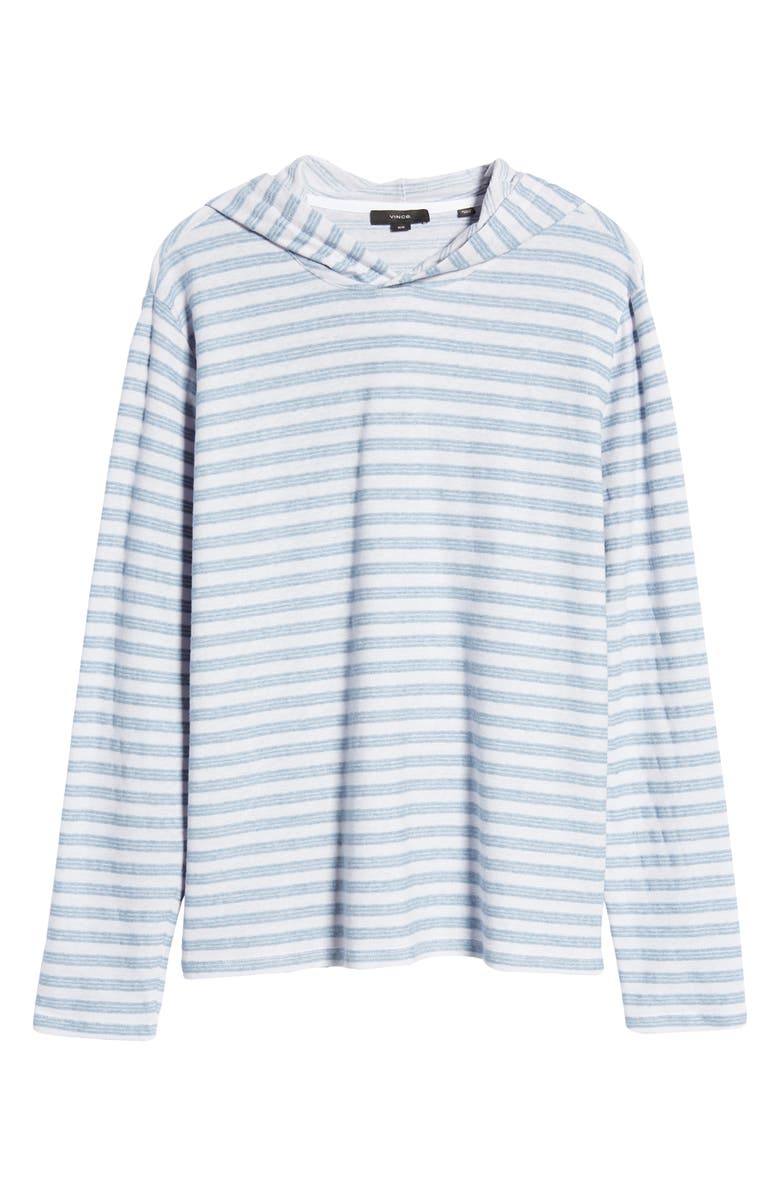 Vince Men's Stripe Cotton & Linen Hoodie, Alternate, color, 