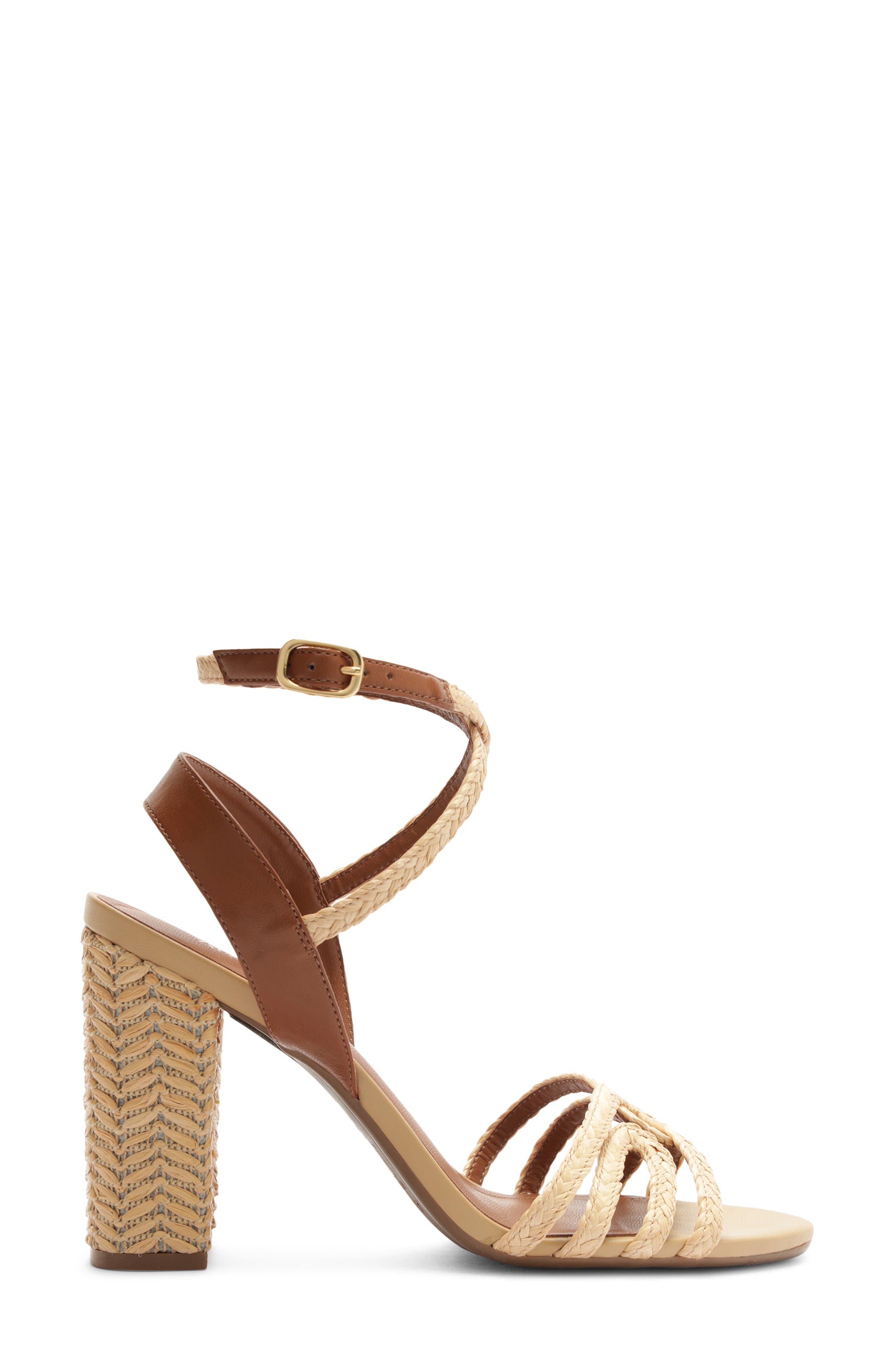 Arezzo Aria Ankle Strap Sandal, Alternate, color, Natural/ Soul Natural