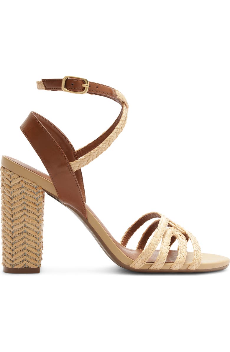 Arezzo Aria Ankle Strap Sandal, Alternate, color, Natural/ Soul Natural