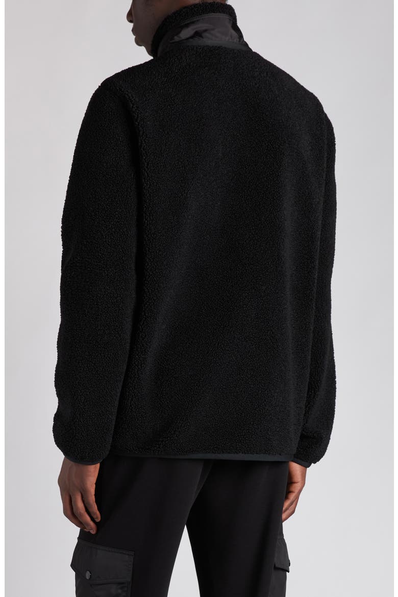 Faux Shearling Jacket, Alternate, color, BLACK