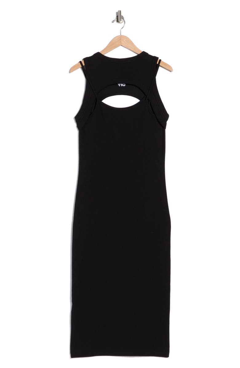 Off-White Cutout Dress, Alternate, color, Black Night