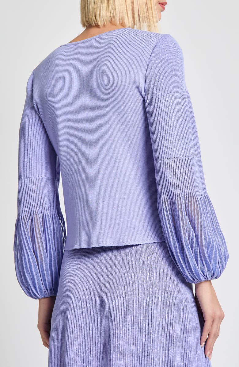 Misook Heritage Fit Sheer Sleeve Sweater, Alternate, color,