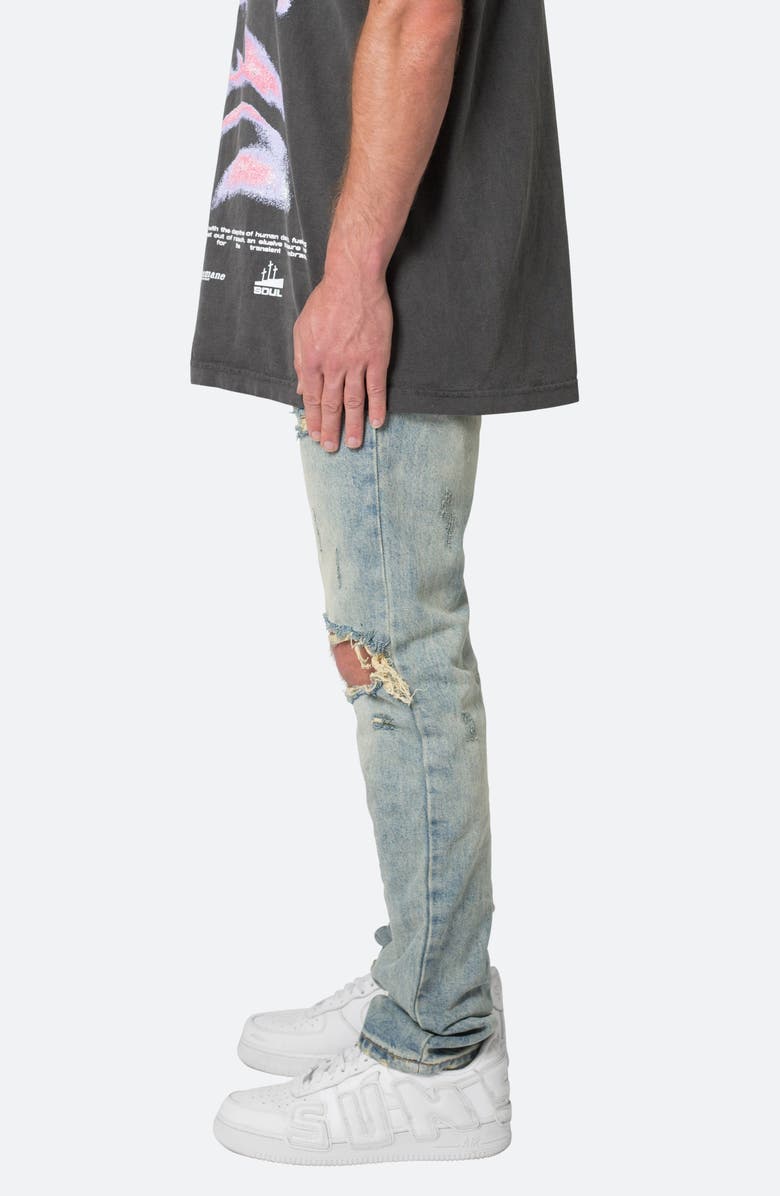 mnml D544 Ripped Straight Leg Jeans, Alternate, color, 