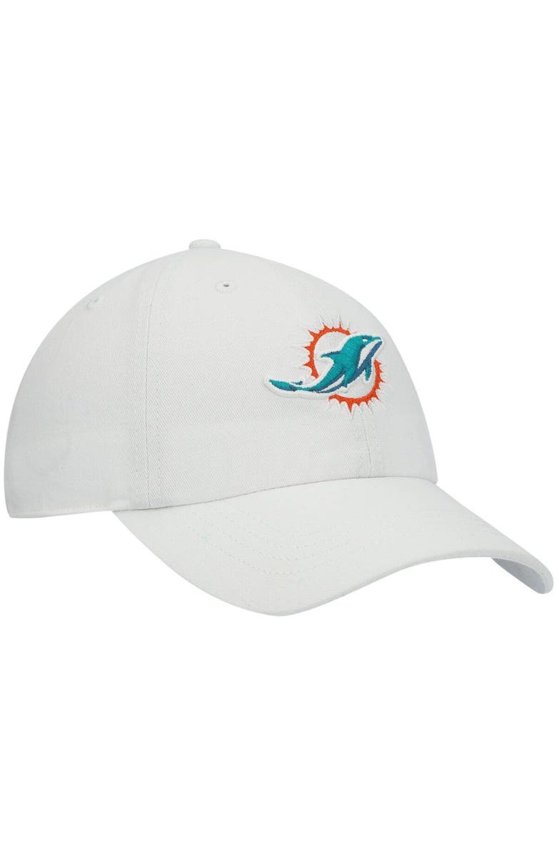 '47 Women's '47 White Miami Dolphins Miata Clean Up Logo Adjustable Hat, Alternate, color, White