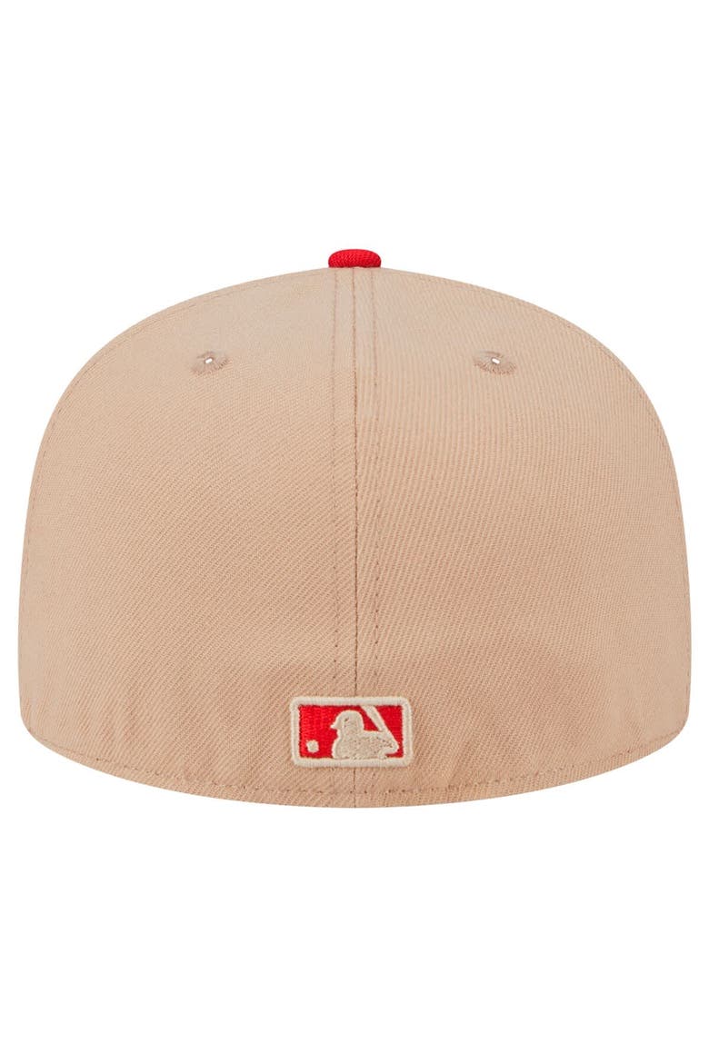 Men's New Era Khaki Cincinnati Reds 59FIFTY Fitted Hat, Alternate, color, Khaki