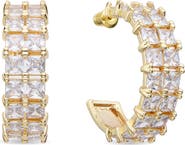 EYE CANDY LOS ANGELES Eva CZ Huggie Hoop Earrings
