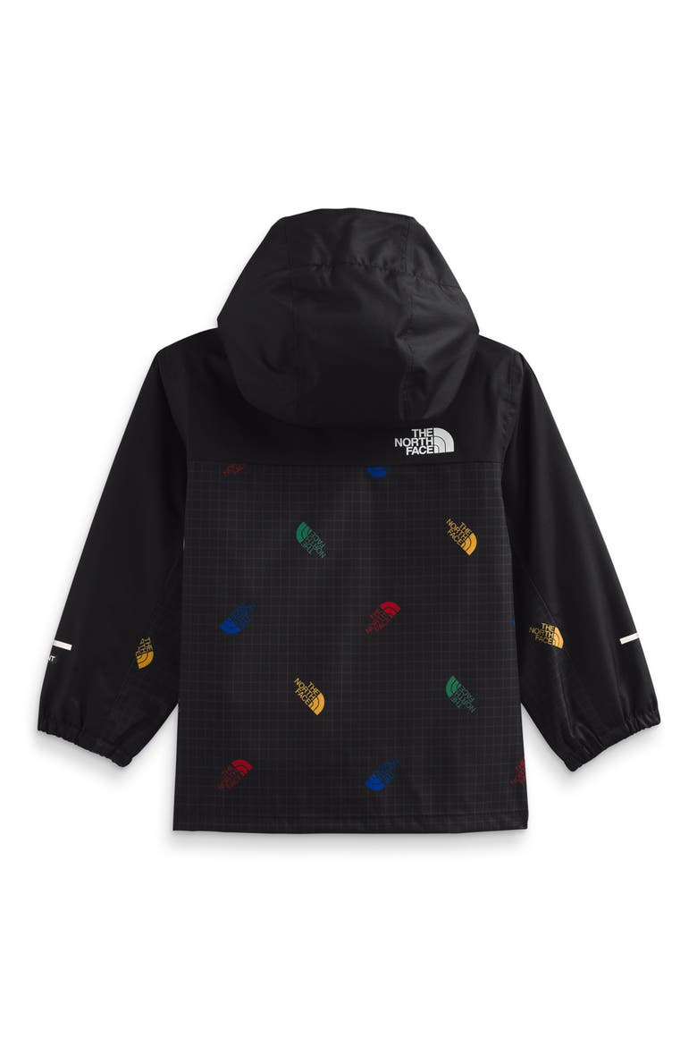 Antora Waterproof Recycled Polyester Rain Jacket, Alternate, color, BLACK TOSSED LOGO GRID PRINT