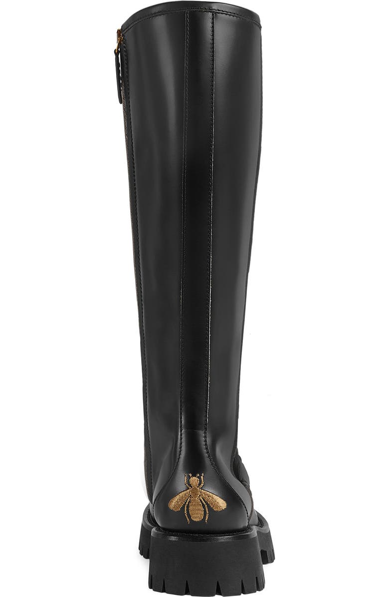 Gucci Harald Horsebit Knee High Platform Boot, Alternate, color,