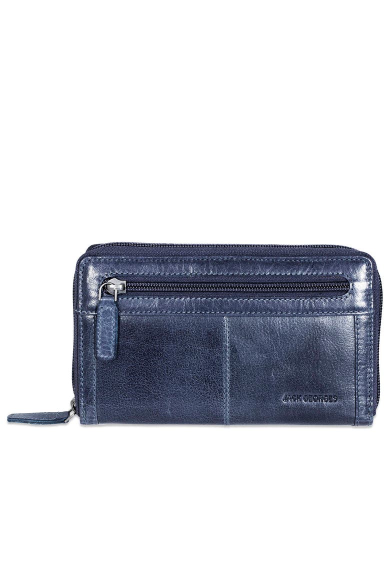 Voyager Large Zip-Around Travel Wallet, Main, color, Navy