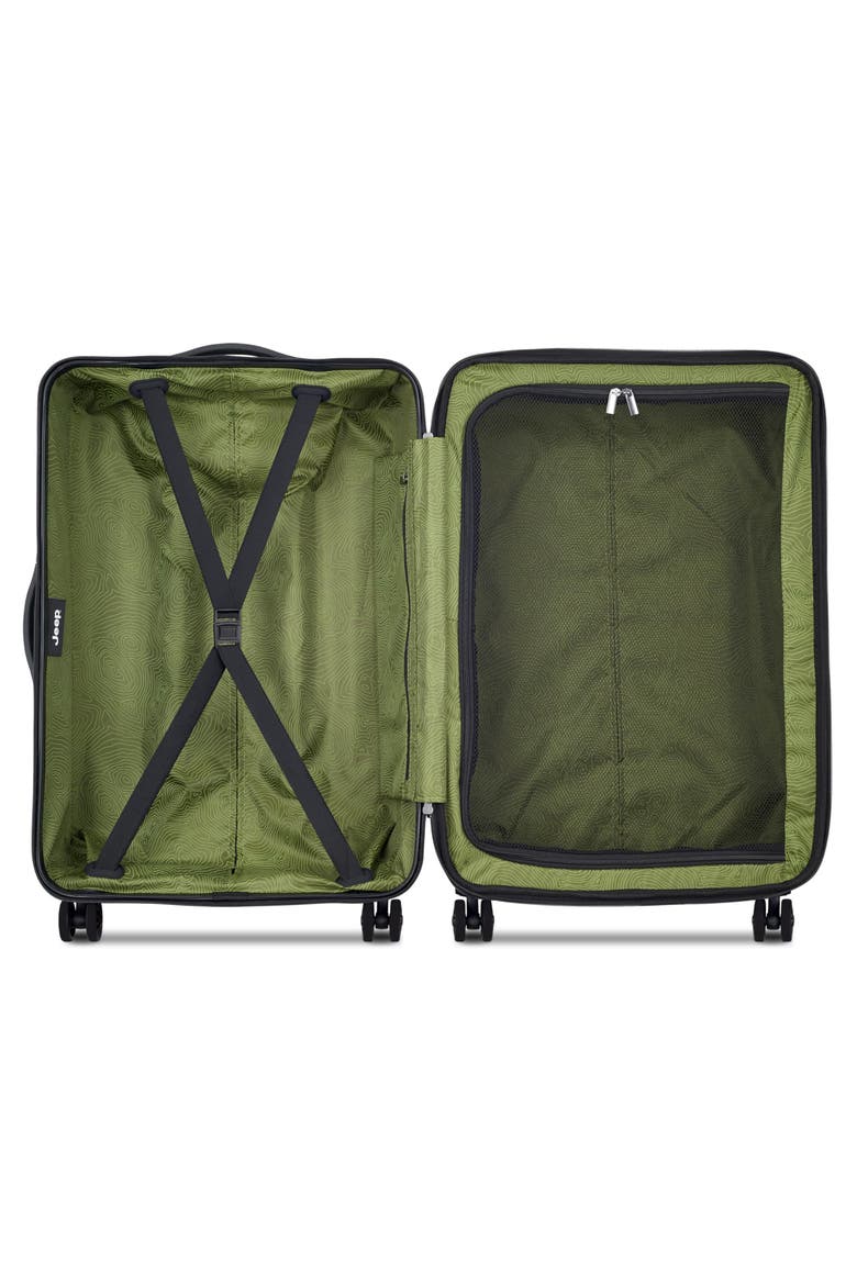 JH004C Checked-Medium 24 Inch Hardside Expandable Luggage with Spinner Wheels, Alternate, color, Beige