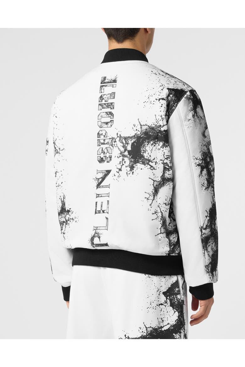 Bomber Plein Sport Splash Men, Alternate, color, white
