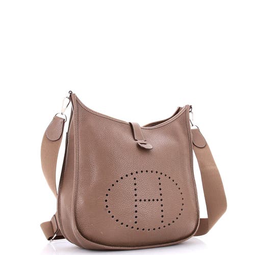 Pre-owned Hermes  Hermes Evelyne Bag Gen Iii Clemence Gm In Brown