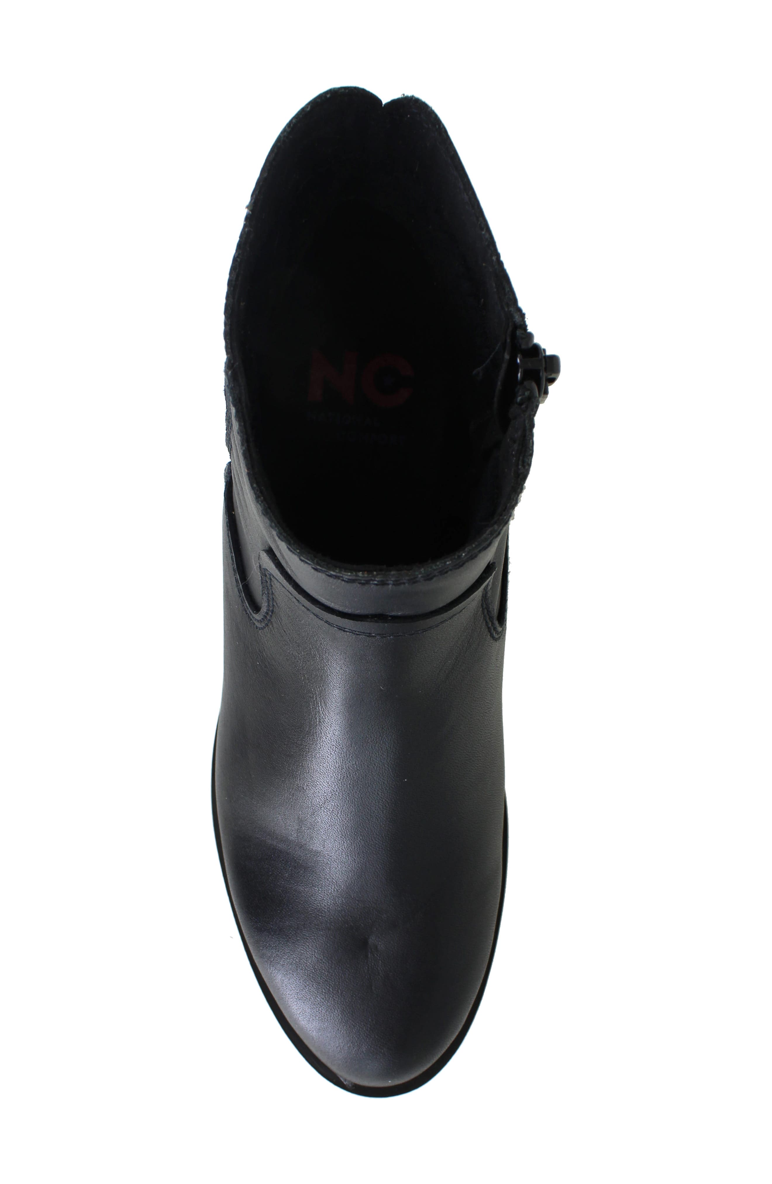 National Comfort Esmeralda Water Resistant Ankle Boot, Alternate, color, Black Leather