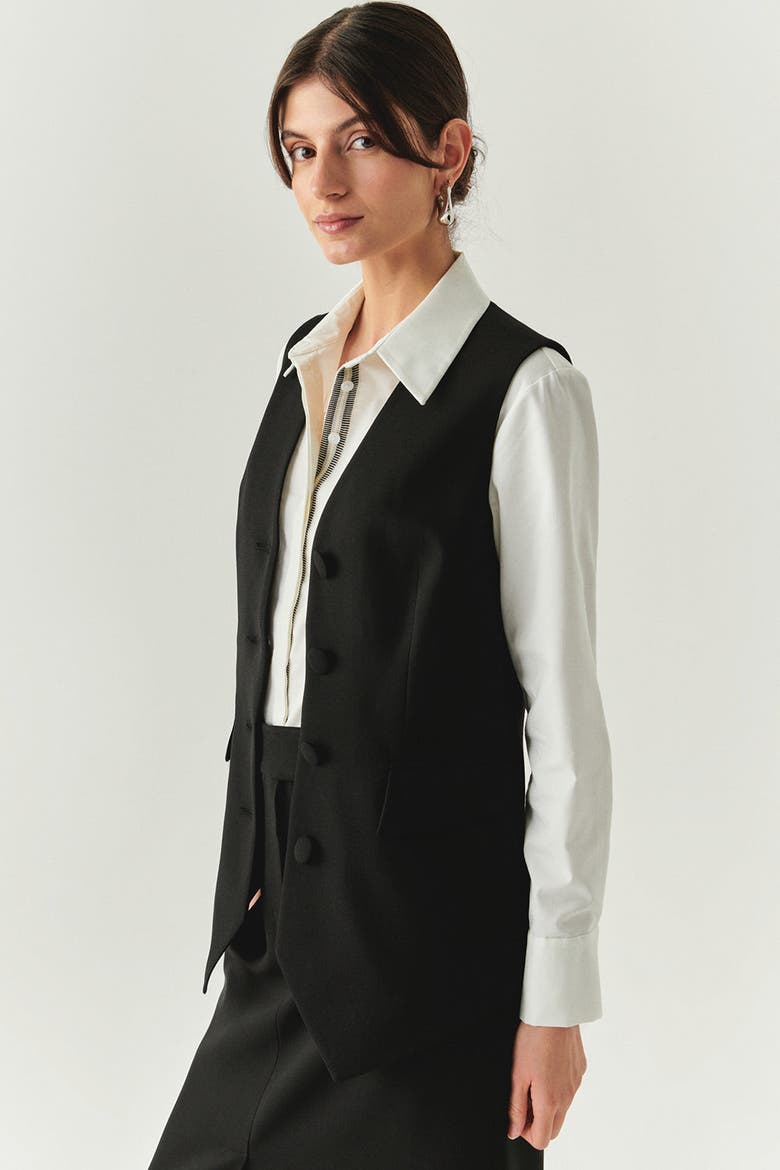 Celia Vest, Alternate, color, BLACK