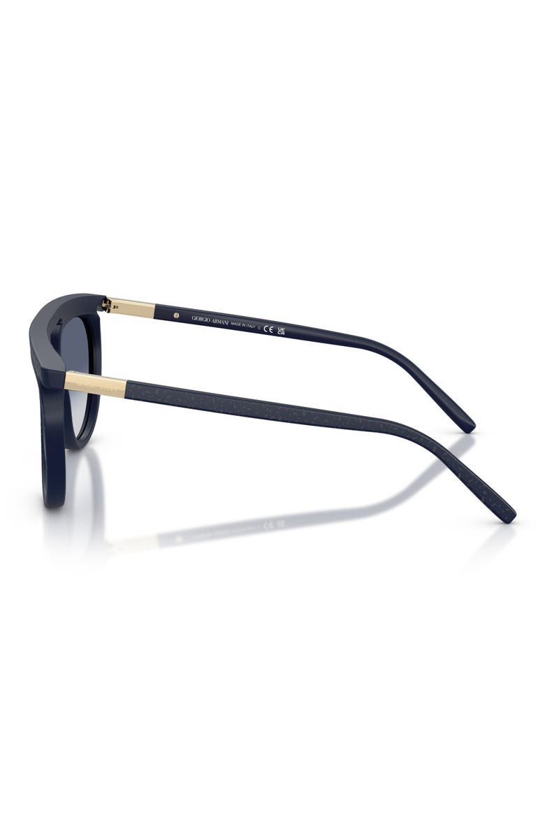 58mm Pilot Sunglasses, Alternate, color, MATTE BLUE / GREY GRADIENT