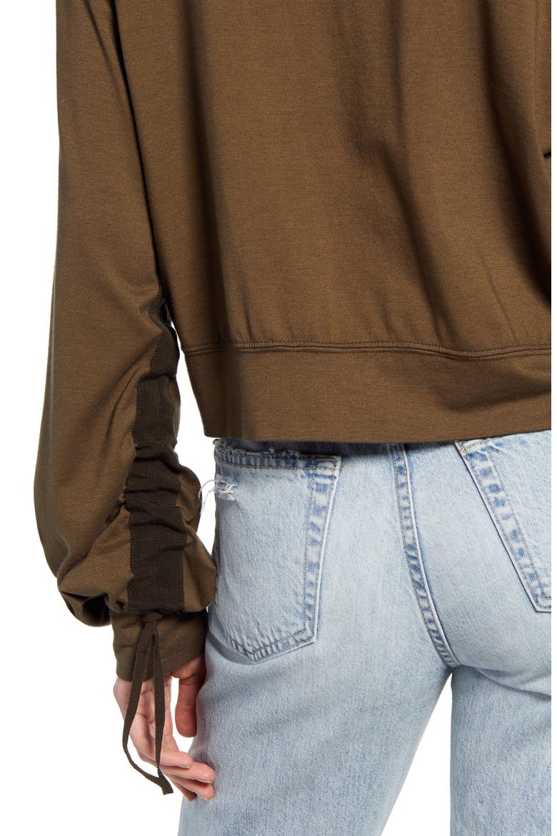 Farrow Blouson Sleeve Cotton Blend Top, Alternate, color, NOTTING VINE