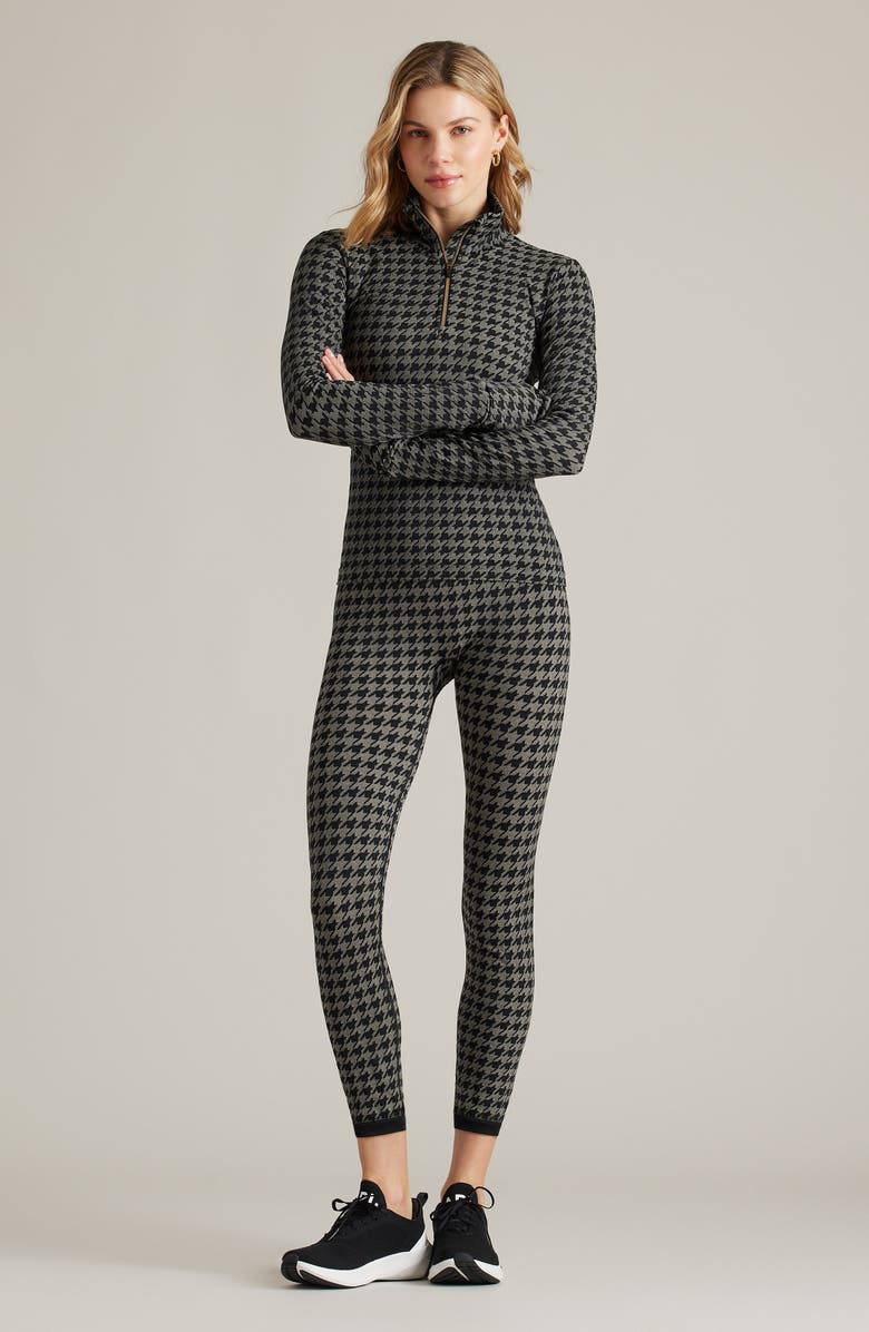 Rhone Houndstooth Seamless Base Layer Leggings, Alternate, color, 
