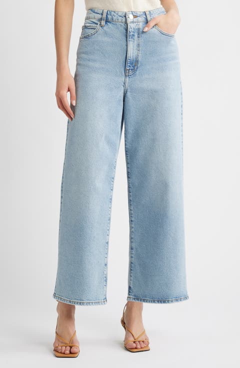 The Wide High Waist Ankle Wide Leg Jeans