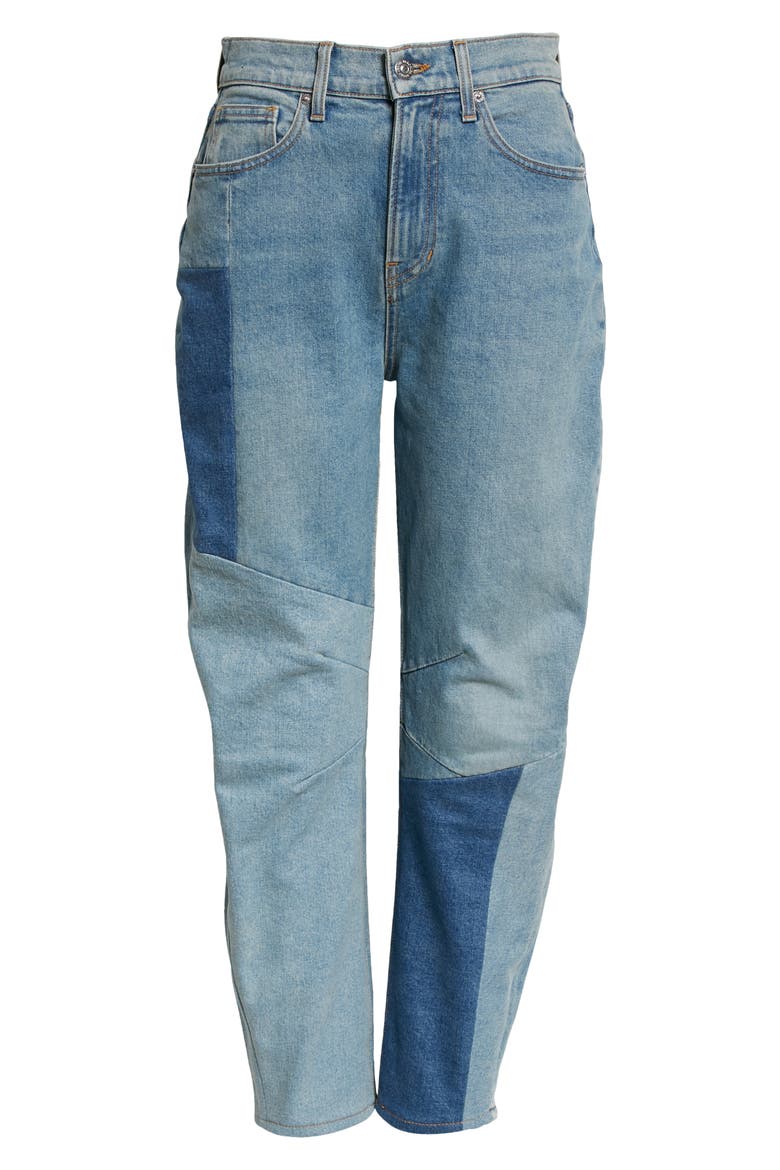 Charlie Colorblock Crop Barrel Jeans, Alternate, color, LAVA STONE