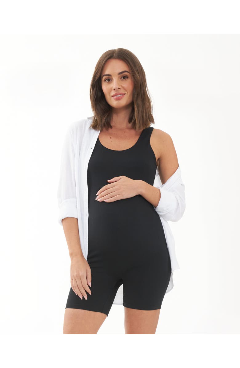 Ripe Maternity Luxe Knit Short Body Suit, Alternate, color, Black