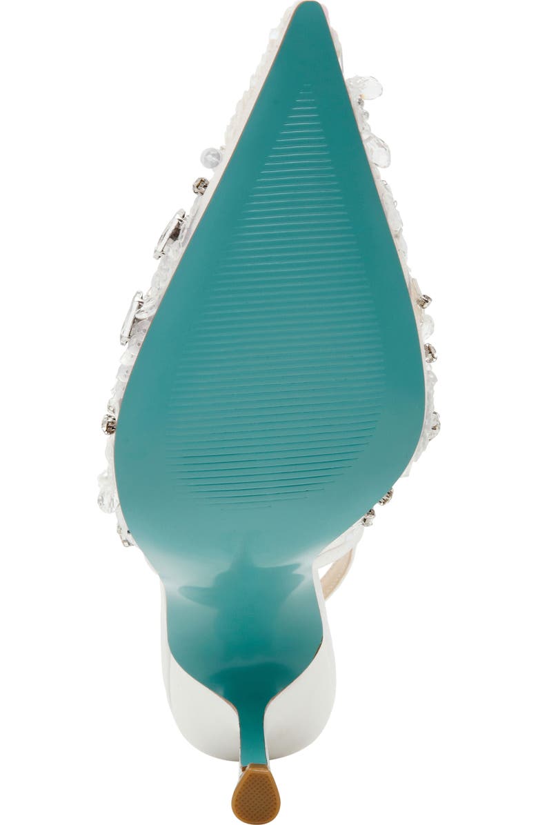 Betsey Johnson Eddie Pointed Toe Slingback Pump, Alternate, color, Ivory Multi