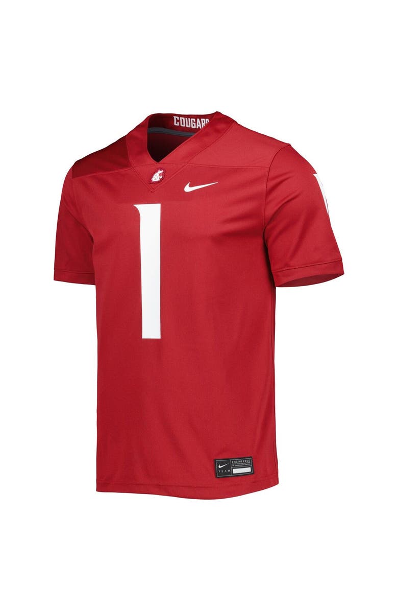 Nike Men's Nike #1 Crimson Washington State Cougars Untouchable Football Jersey, Alternate, color, Crimson