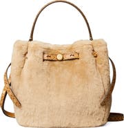 Tory Burch Romy Shearling Bucket Bag