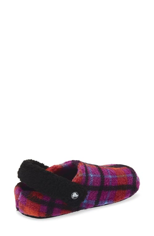 Crocs Classic Cozzzy Plaid Slipper In Animal Print
