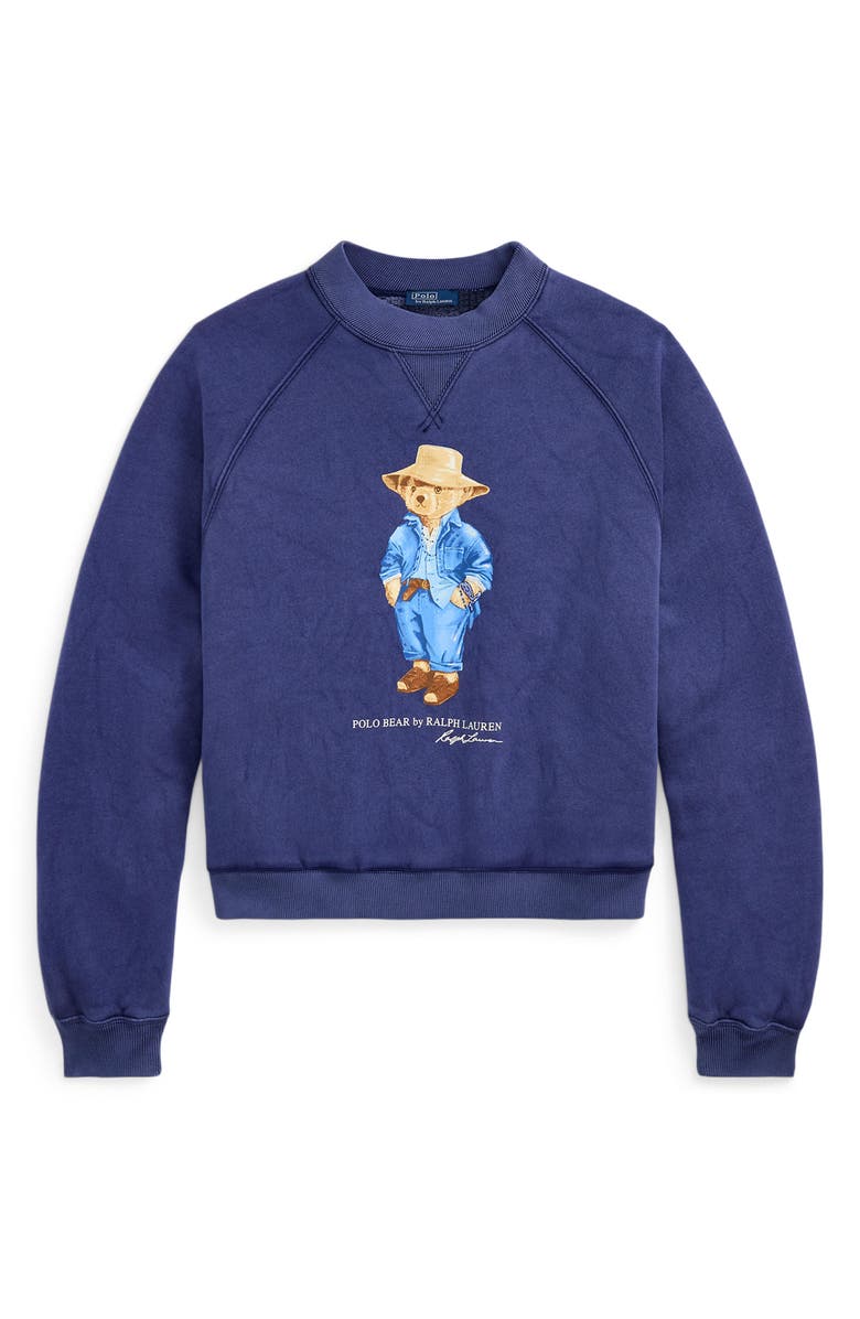 Polo Ralph Lauren Bear Oversize Graphic Sweatshirt, Alternate, color, 