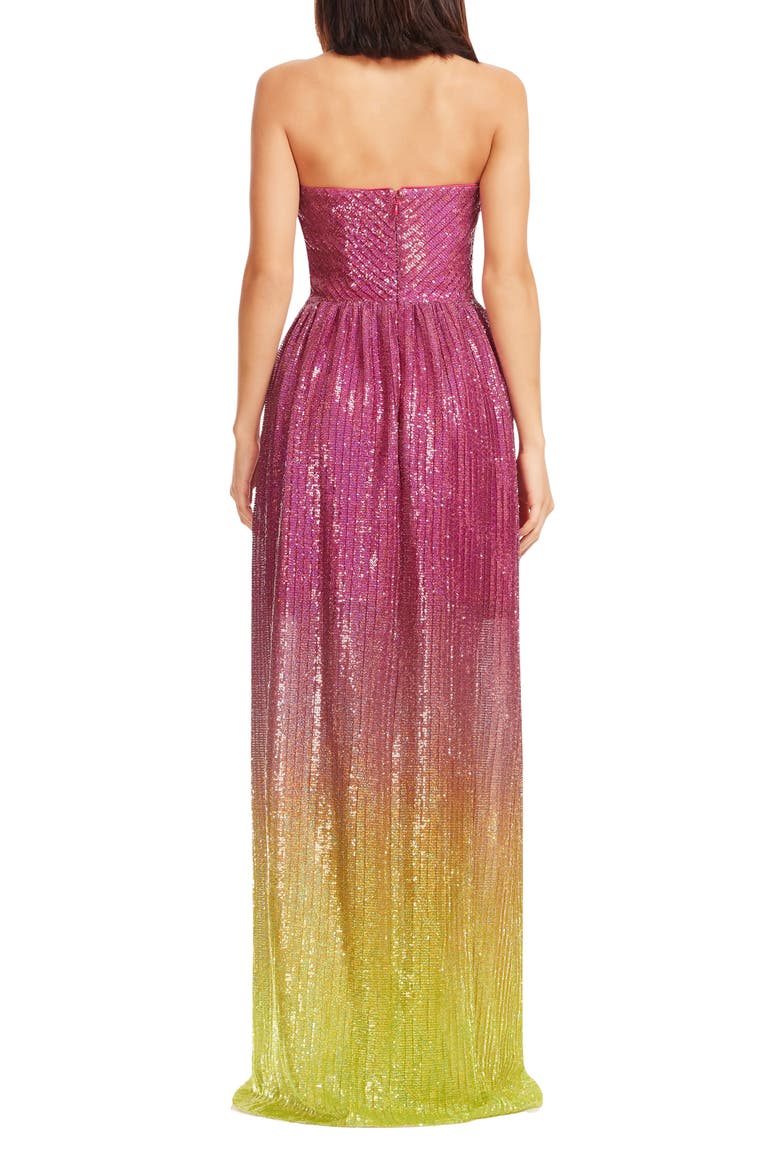 Audrina Sequin Straples Gown, Alternate, color, RASPBERRY-LEMON