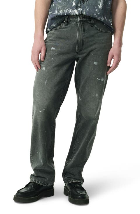 Fit 4 Authentic Paint Splatter Rigid Straight Leg Jeans (Painted CH)