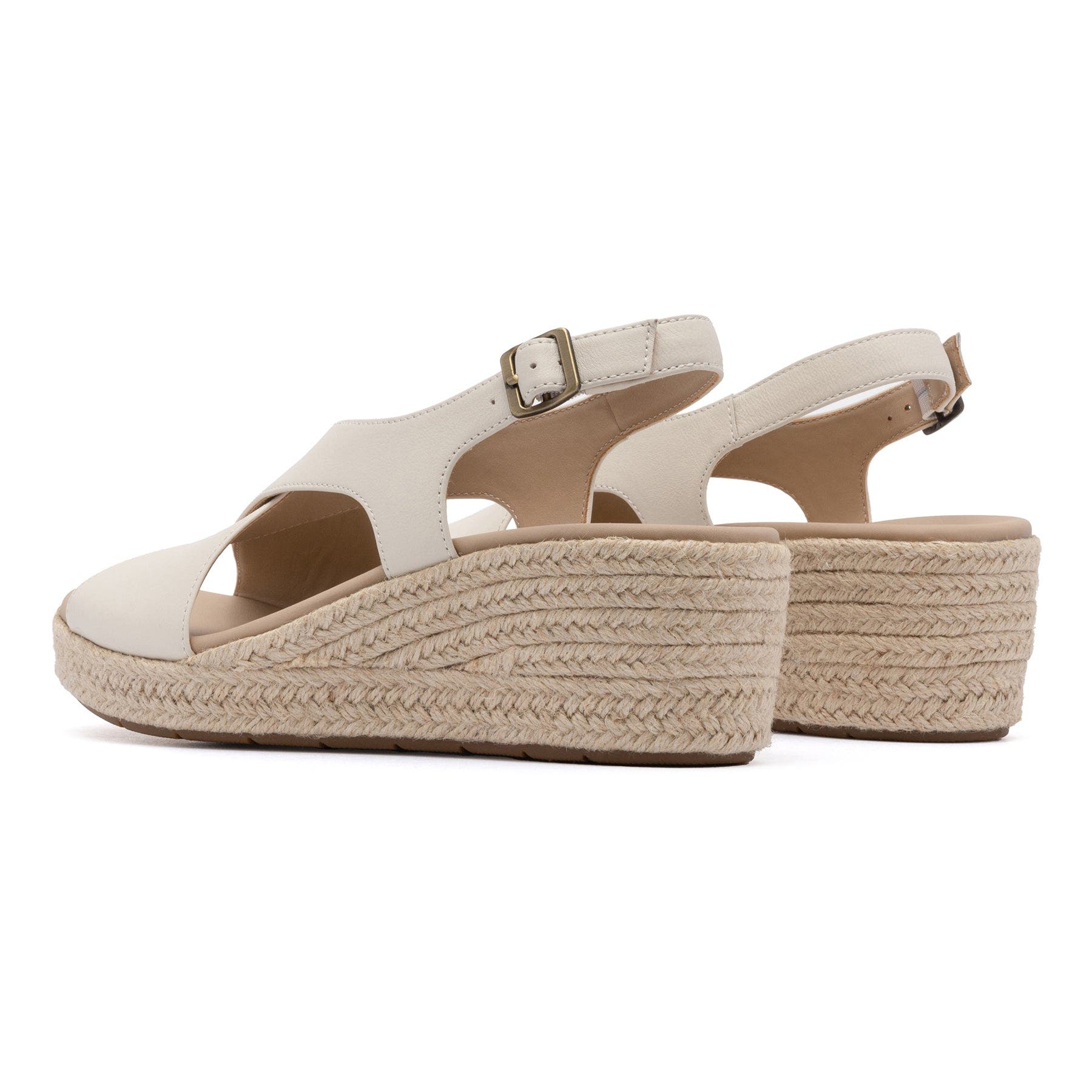 ABEO Riviera Cross Sandal, Alternate, color, Off White Leather - Regular