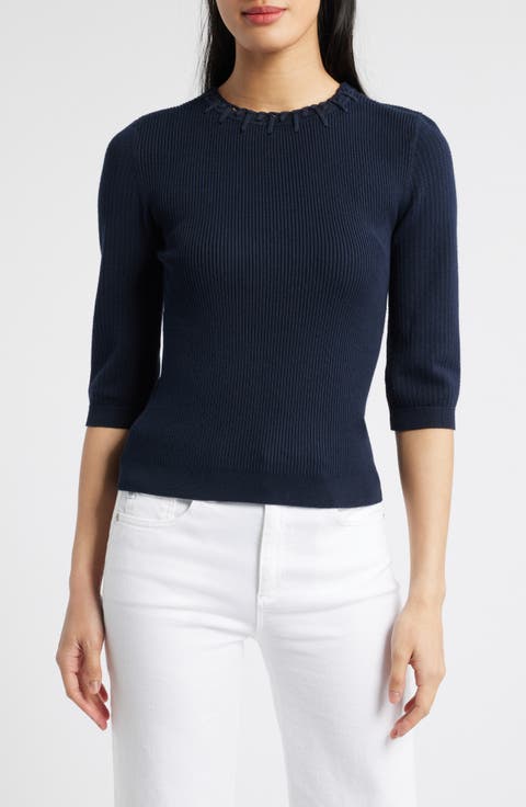 Elbow Sleeve Rib Sweater