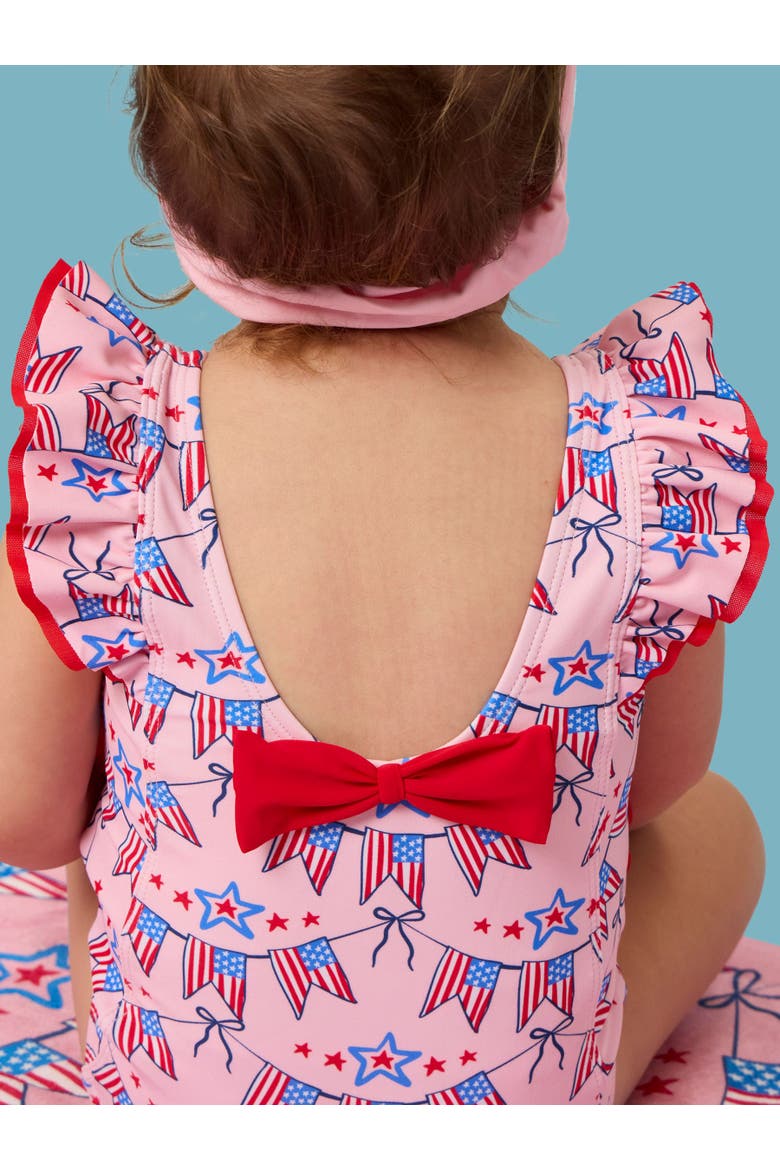 Baby Girls UPF50+ Waterfall One Piece, Alternate, color, American Sweetheart