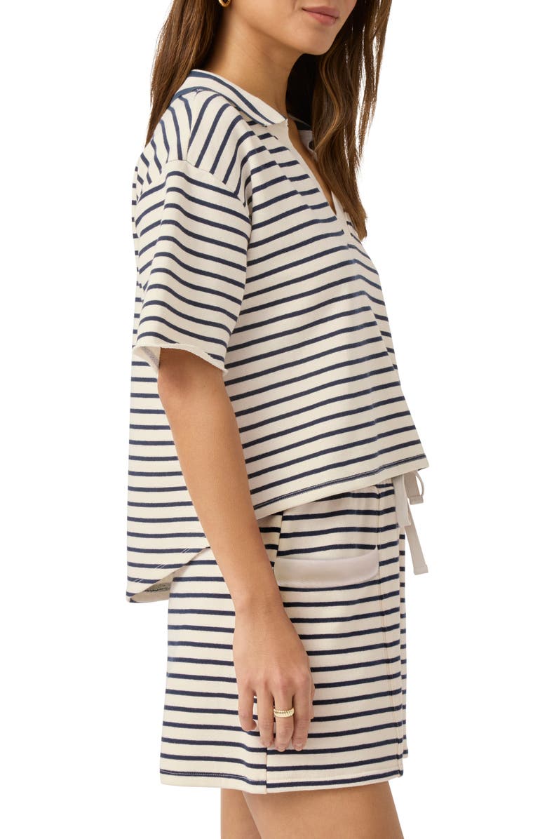 Splendid Whitney Stripe French Terry Polo, Alternate, color, 