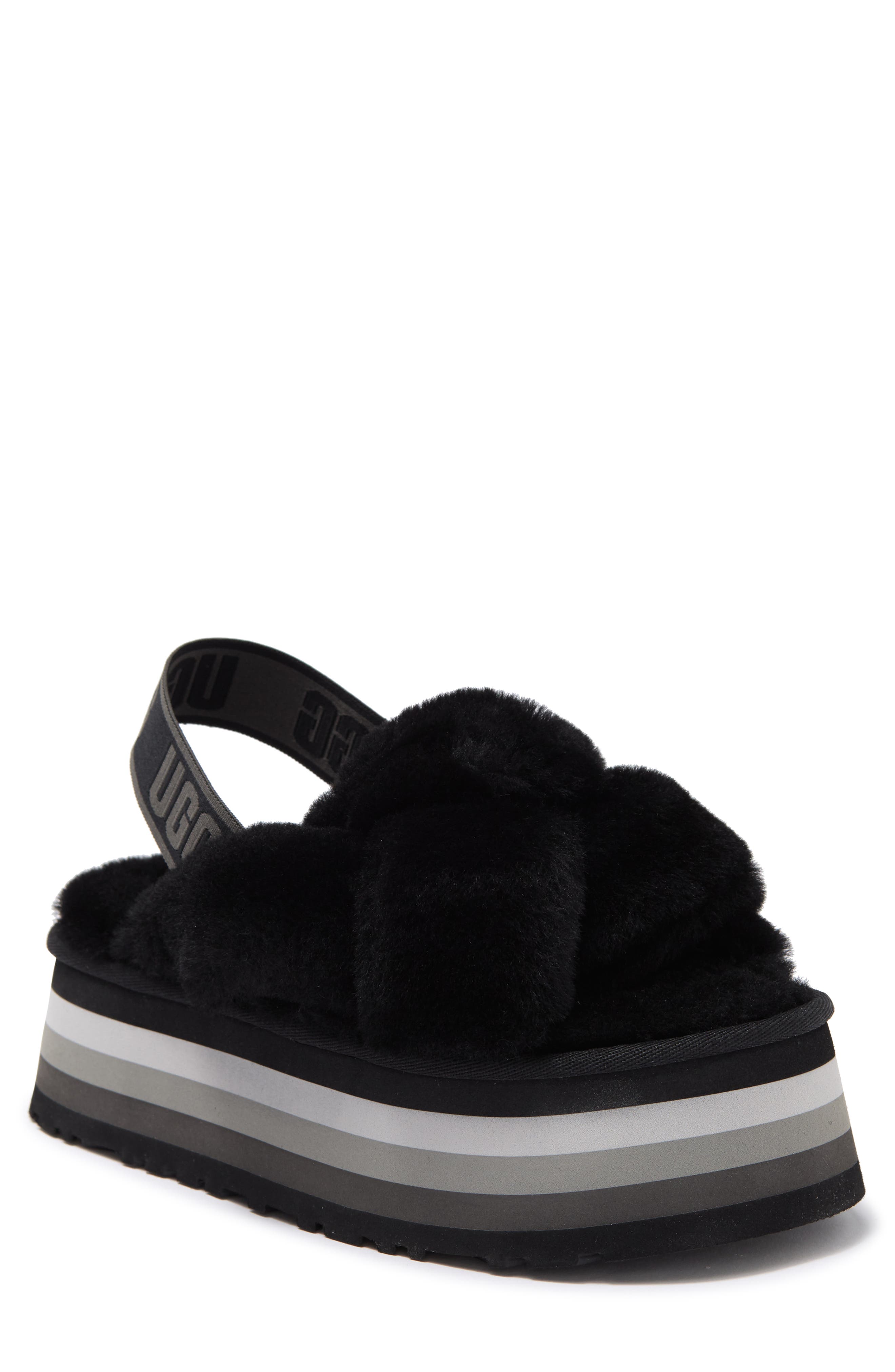 UGG<sup>®</sup> Disco Knot Genuine Shearling Slide, Main, color, 