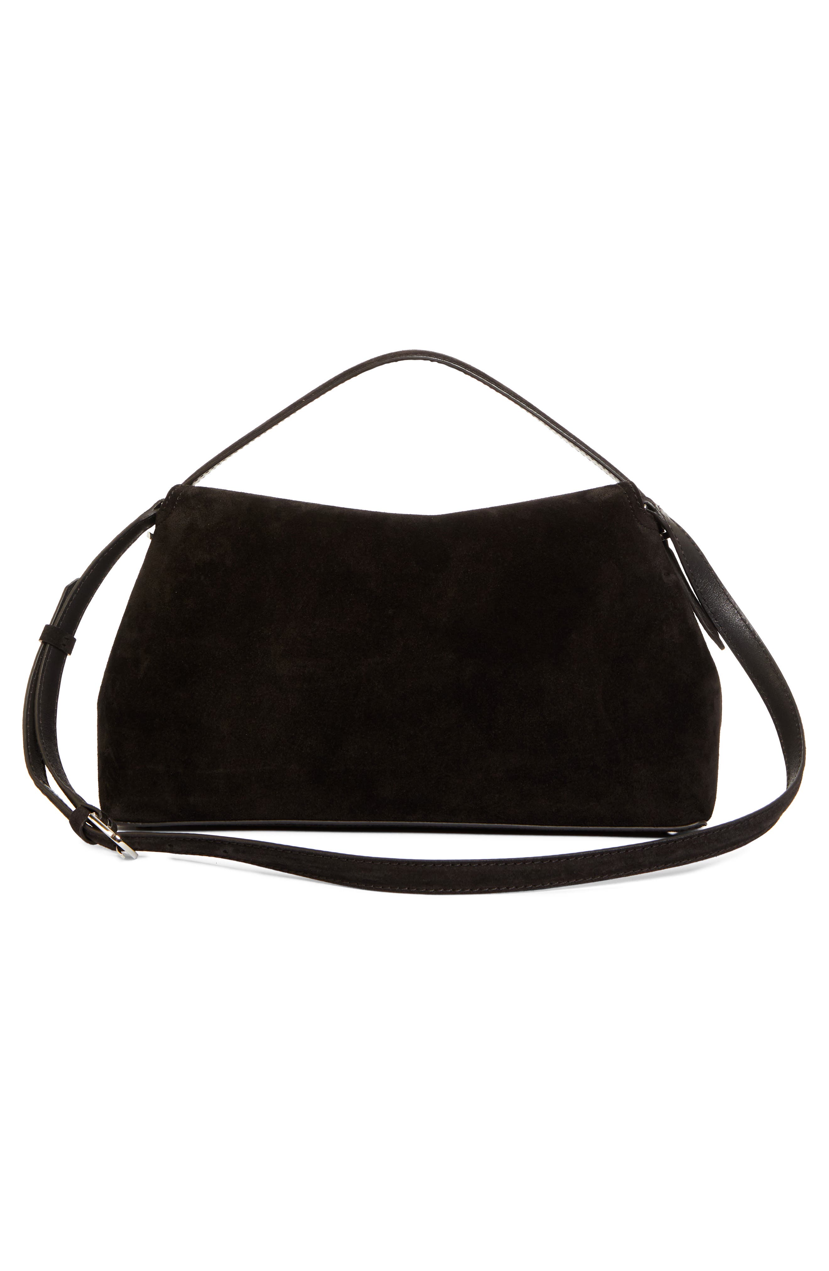 TOTEME T-Lock Curved Leather Top Handle Bag, Alternate, color, Espresso