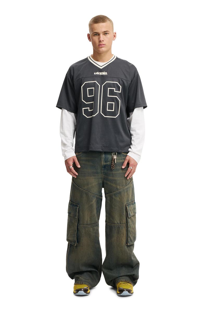 Cotton On Men's Football Jersey, Alternate, color, Washed Black  Ninety-Six