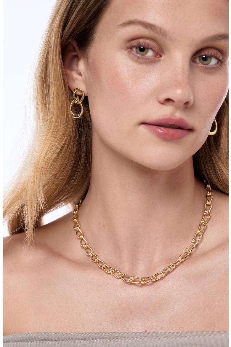 Violet Chain Necklace, Alternate, color, GOLD