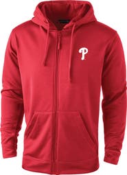DUNBROOKE Men's Dunbrooke Red Philadelphia Phillies Trophy Full-Zip Hoodie
