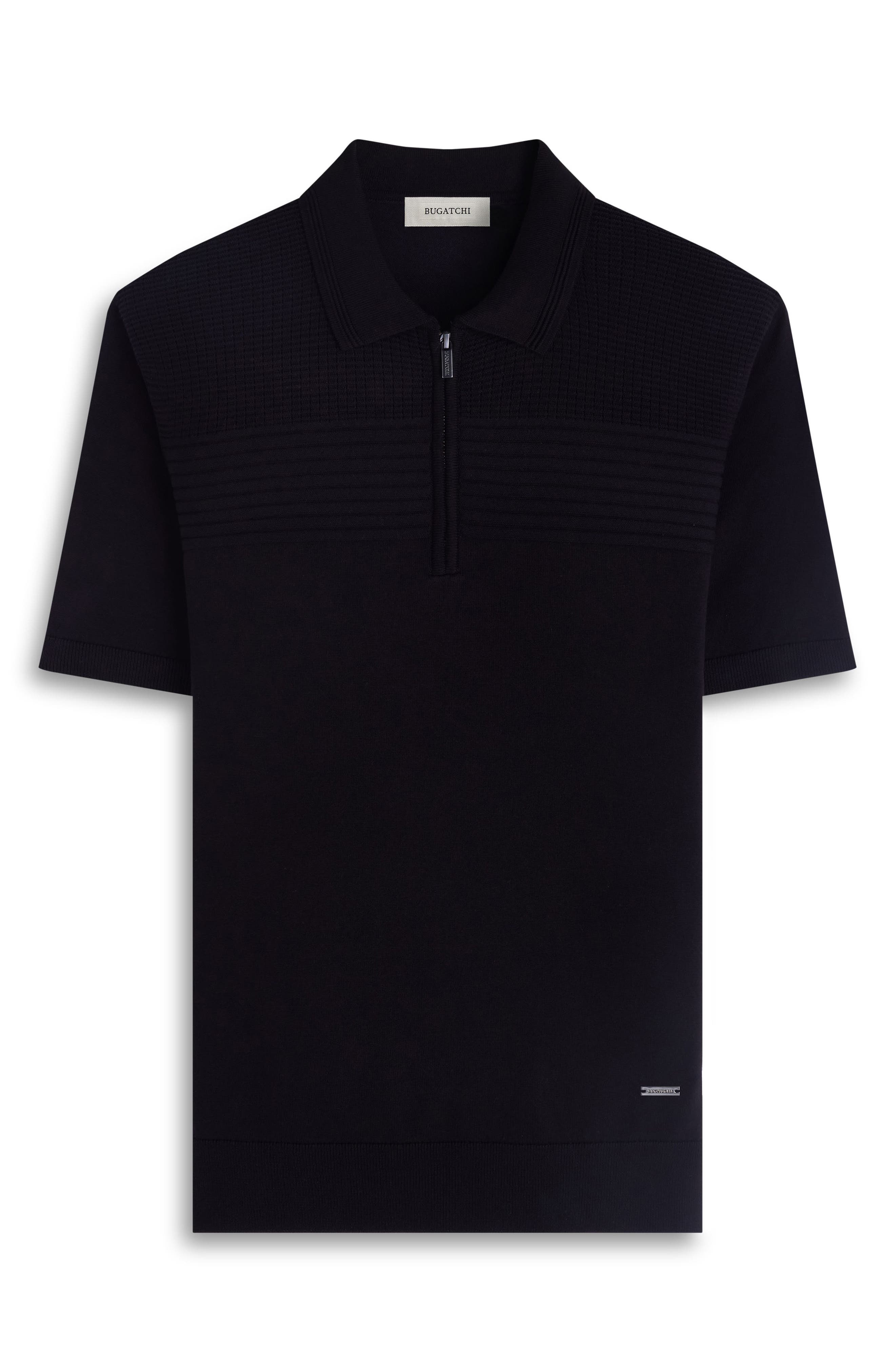 Quarter Zip Cotton Blend Polo Sweater