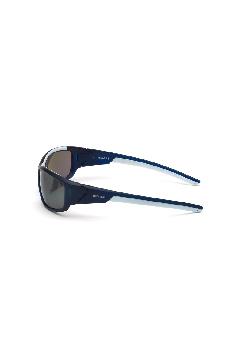 Wide Wraparound Sport Polarized Sunglasses, Alternate, color, Matte Blue / Smoke